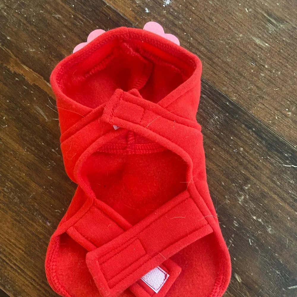 Red Cat Hoodie with Heart Design